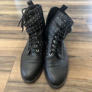 REBECCA MINKOFF JAIDEN STUD COMBAT BOOTS
